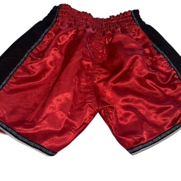 Revgear Boys Valley Fight Club Red & Black Boxing Shorts Size S - Picture 6 of 6